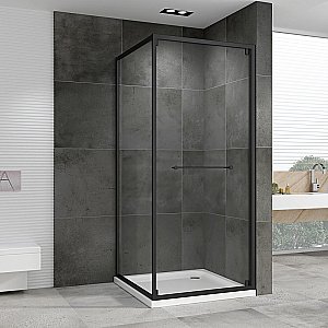 Душевой уголок Abber Schwarzer Diamant AG0A090B 90x90 стекло прозрачное/профиль черный купить в интернет-магазине Sanbest