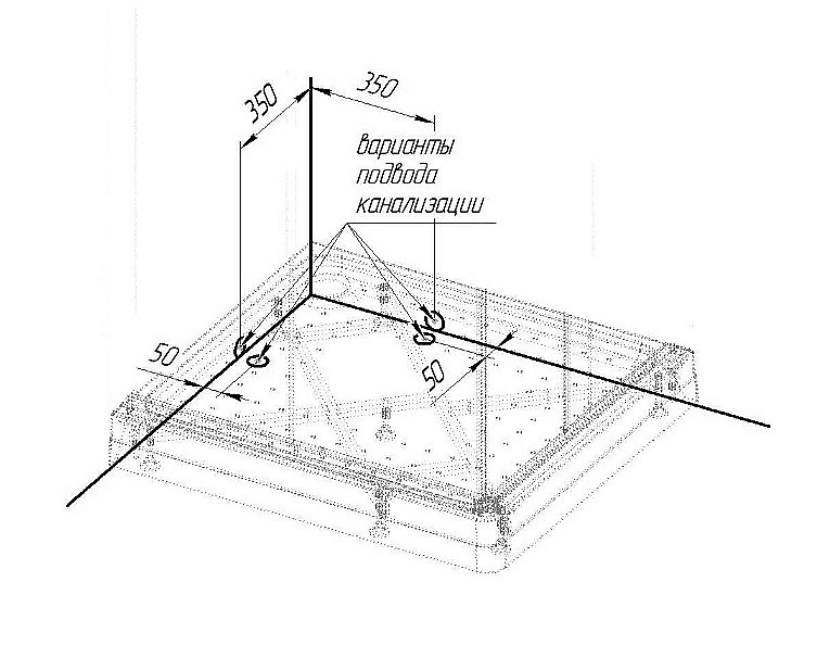 Душевой поддон Радомир 110х90 белый купить в интернет-магазине Sanbest