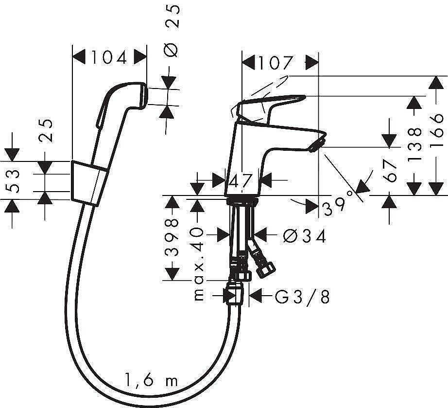 Смеситель для раковины Hansgrohe Logis 71290000 купить в интернет-магазине сантехники Sanbest