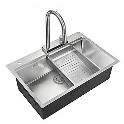 Мойка кухонная Milacio Denia 75 Steel MC.77420 нержавеющая сталь купить в интернет-магазине сантехники Sanbest