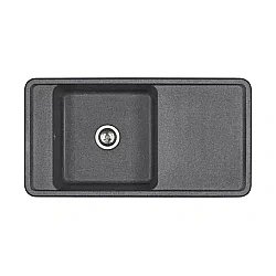 Мойка кухонная Акватон Беллис 97 графит купить в интернет-магазине сантехники Sanbest