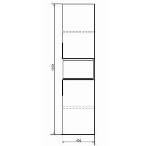 Шкаф-колонна Comforty Франкфурт 00-00006505 40 бетон светлый для ванной в интернет-магазине сантехники Sanbest