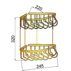 Полка угловая Boheme Brillante 10453 купить в интернет-магазине сантехники Sanbest