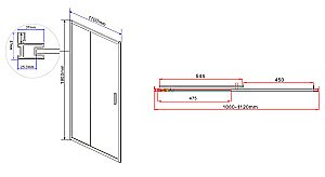 Душевая дверь Vincea Garda VDS-1G110CL 110 хром купить в интернет-магазине Sanbest