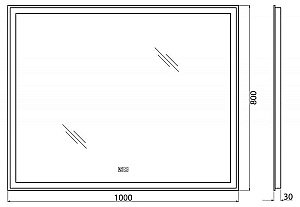 Зеркало BelBagno SPC-GRT-1000-800 PHONE в ванную от интернет-магазине сантехники Sanbest