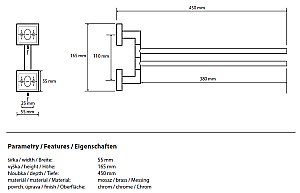 Двойной держатель полотенцa Bemeta Beta 132204102 купить в интернет-магазине сантехники Sanbest