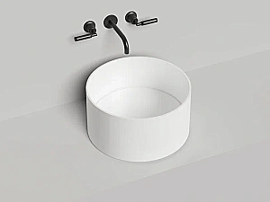 Раковина накладная Salini ARMONIA ROUND 02 S-Sense 130412G 45 белая купить в интернет-магазине Sanbest