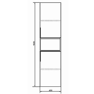 Шкаф-колонна Comforty Франкфурт 00-00006505 40 бетон светлый для ванной в интернет-магазине сантехники Sanbest