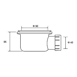 Сифон для поддона Excellent Zero 1616 купить в интернет-магазине сантехники Sanbest