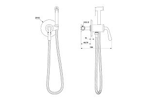 Смеситель с гигиеническим душем встраиваемый WONZON & WOGHAND STEAM, Темный графит (WW-88829008-BGM) купить в интернет-магазине сантехники Sanbest