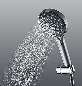 Душевая лейка Sancos Nok round SC6001CH-B хром/черный матовый купить в интернет-магазине сантехники Sanbest