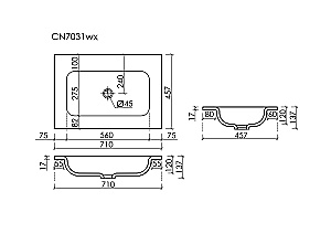Раковина Ceramica Nova Grace 71 CN7031wx белая купить в интернет-магазине Sanbest