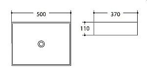 Раковина накладная Art&Max 50 AM-78570B-50 белая купить в интернет-магазине Sanbest
