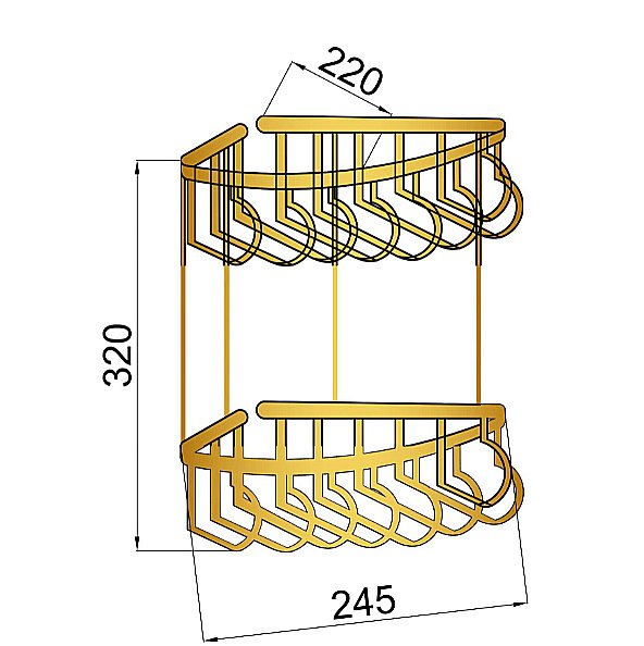 Полка угловая Boheme Brillante 10453 купить в интернет-магазине сантехники Sanbest