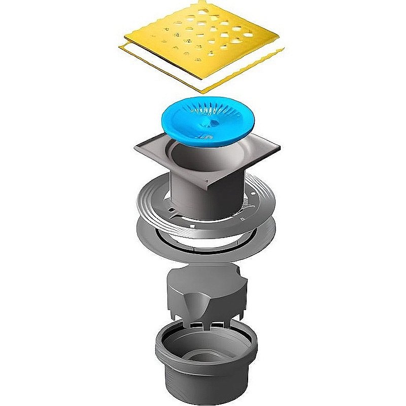 Душевой трап Pestan Confluo Standard 13000161 золото купить в интернет-магазине Sanbest