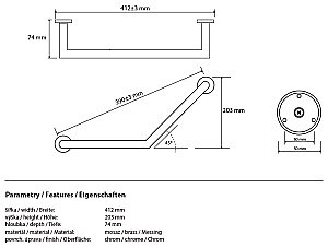 Поручень изогнутый Bemeta Omega 104307621 купить в интернет-магазине сантехники Sanbest