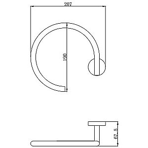 Полотенцедержатель Aquatek Вега AQ4012CR хром купить в интернет-магазине сантехники Sanbest