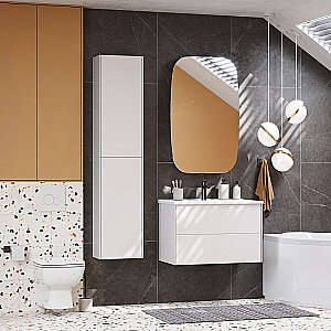 Тумба с раковиной Акватон Сохо 75 белая глянцевая для ванной в интернет-магазине Sanbest