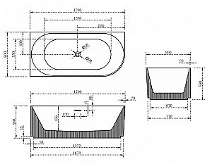 Акриловая ванна Abber AB9329-1.7 170х80 купить в интернет-магазине Sanbest