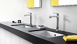 Смеситель для раковины Hansgrohe Metris 31185000 хром купить в интернет-магазине сантехники Sanbest