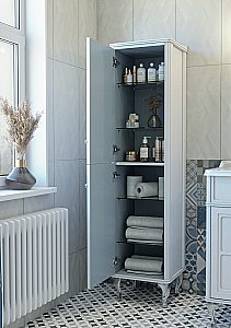 Пенал Caprigo Borgo 40 Белый для ванной в интернет-магазине сантехники Sanbest