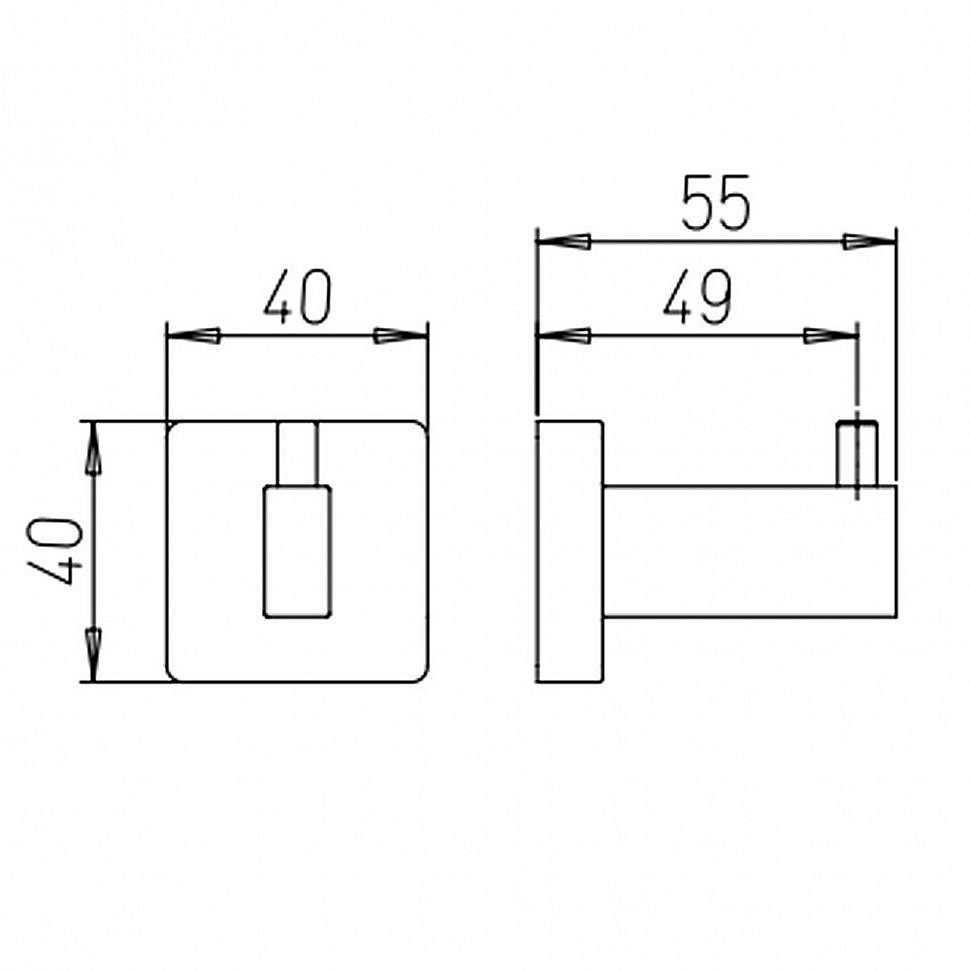 Крючок PAINI Dax-R 84CR011 хром купить в интернет-магазине сантехники Sanbest