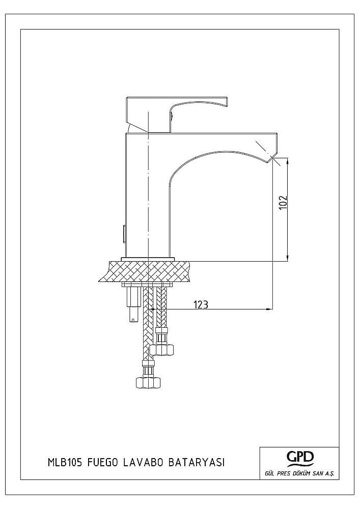 Смеситель для раковины GPD FUEGO MLB105 купить в интернет-магазине сантехники Sanbest