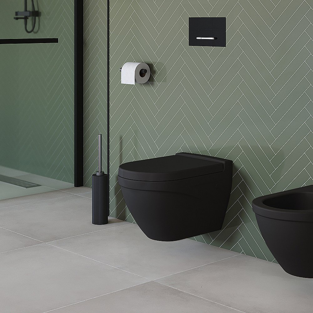 Унитаз подвесной Ambassador Nord 133T20201R черный матовый купить в интернет-магазине Sanbest