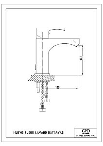 Смеситель для раковины GPD FUEGO MLB105 купить в интернет-магазине сантехники Sanbest