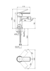 Смеситель для биде Cersanit BRASKO 63023 хром купить в интернет-магазине сантехники Sanbest