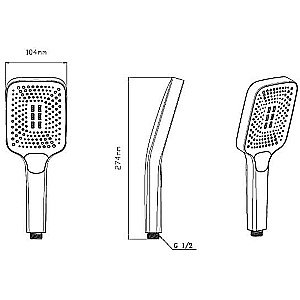 Душевая система Vincea VSFW-432T1GM вороненая сталь купить в интернет-магазине сантехники Sanbest