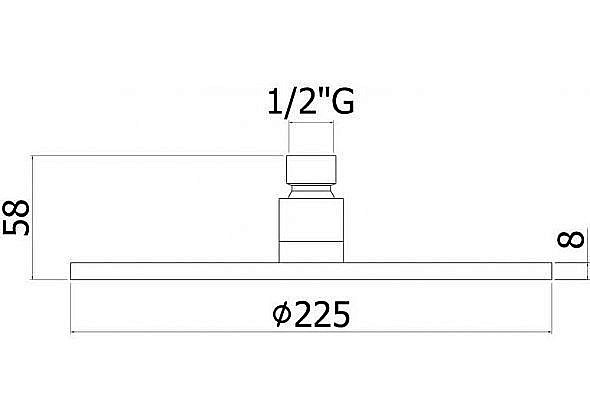 Держатель верхнего душа Paffoni LUSSO ZSOF034BO купить в интернет-магазине сантехники Sanbest