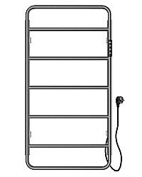 Полотенцесушитель электрический WONZON & WOGHAND WISMAR, Темный графит (WW-AL202-GM) купить в интернет-магазине сантехники Sanbest