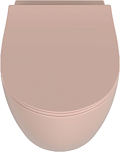 Унитаз подвесной Allen Brau Fantasy 3 Vortex 4.11035.SM розовый матовый, с крышкой микролифт, слив торнадо купить в интернет-магазине Sanbest