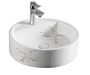 Раковина Elghansa 49 EG4039-117 белая с декором купить в интернет-магазине Sanbest