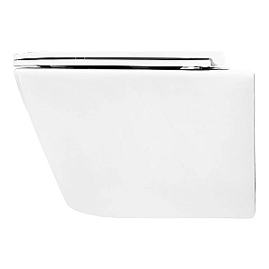 Унитаз подвесной Azario Vela AZ-2480 белый, безободковый, с крышкой микролифт, слив торнадо купить в интернет-магазине Sanbest