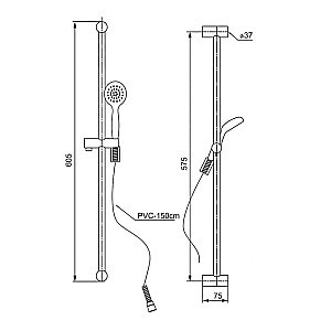Душевой гарнитур PAINI Modena MDCR121 хром купить в интернет-магазине сантехники Sanbest