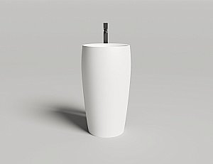 Раковина напольная Salini ALDA 03 130321M 47 из искусственного камня S-Stone, белая матовая купить в интернет-магазине Sanbest