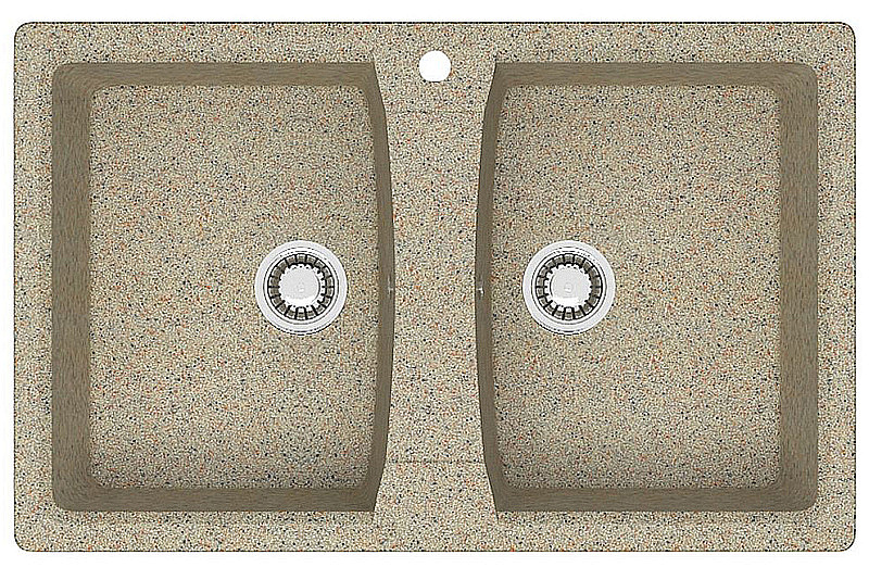Кухонная мойка Azario Elmas 78х50 CS00078334 песочная матовая купить в интернет-магазине сантехники Sanbest