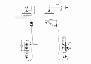 Душевая система Burlington Trent TF2S+V16 купить в интернет-магазине сантехники Sanbest