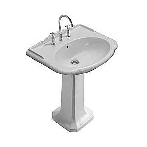 Раковина на пьедестале Globo Paestum 71 3 отверстия, белая купить в интернет-магазине Sanbest