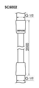 Душевой шланг Sancos SC5002MB черный матовый купить в интернет-магазине сантехники Sanbest