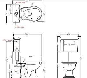 Унитаз Migliore Bella 31107 белый/бронза купить в интернет-магазине Sanbest