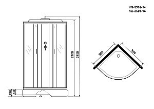 Душевая кабина Niagara Classic NG-3301 90х90 купить в интернет-магазине Sanbest