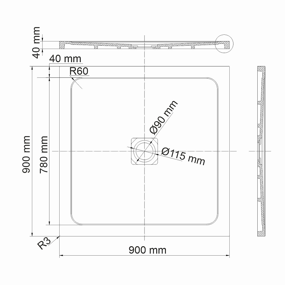 Душевой поддон WasserKRAFT Dinkel 58T03 купить в интернет-магазине Sanbest