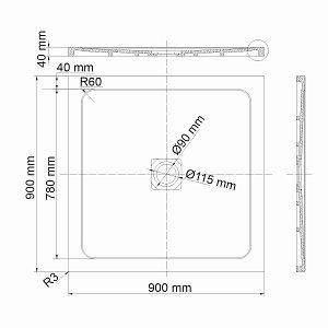 Душевой поддон WasserKRAFT Dinkel 58T03 купить в интернет-магазине Sanbest