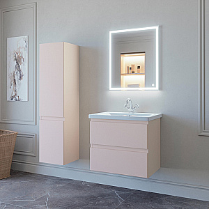 Тумба с раковиной Caprigo Forte 65 два ящика цвет на выбор/эмаль для ванной в интернет-магазине Sanbest