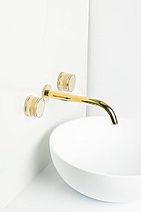 Смеситель для раковины Boheme Prestige 152-2-G-PR золото купить в интернет-магазине сантехники Sanbest