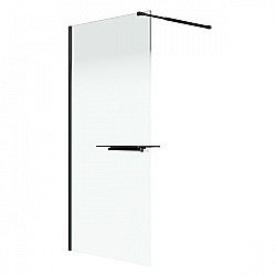 Душевая перегородка Niagara Nova 120 NG-582-12BLACK профиль черный матовый/стекло белый градиент купить в интернет-магазине Sanbest