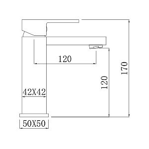 Смеситель для раковины Comforty FC045A-CMT черный матовый купить в интернет-магазине сантехники Sanbest